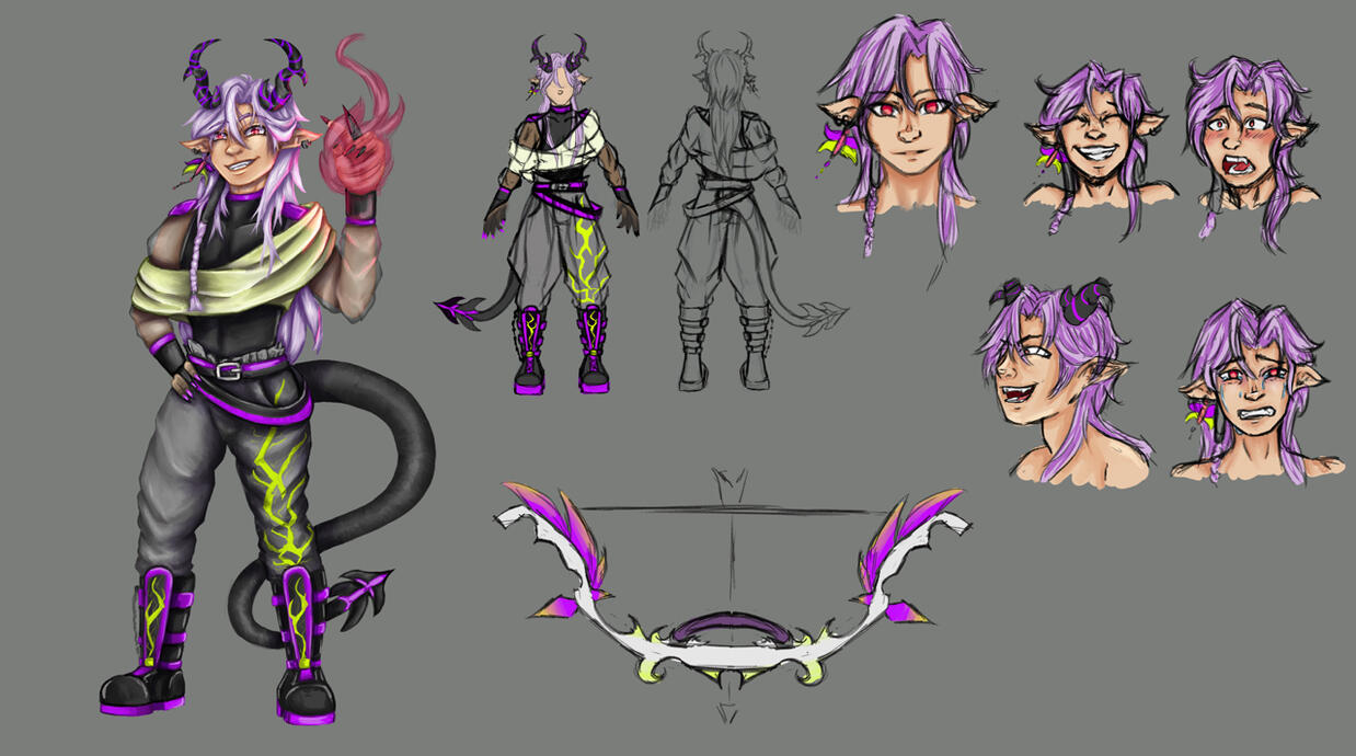 Charactersheet created as part of my final exam in University